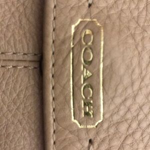 Authentic Coach Tan Wristlet